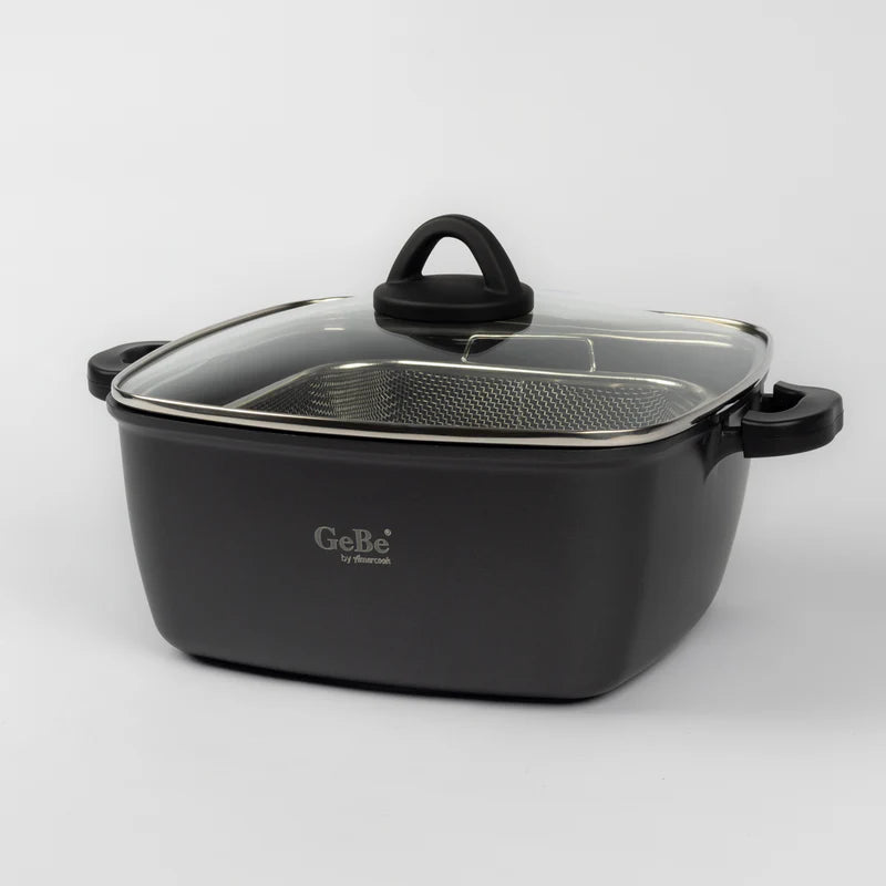 GeBe VENUS FRYER POT W/LID & FRYING BASKET 28x28cm