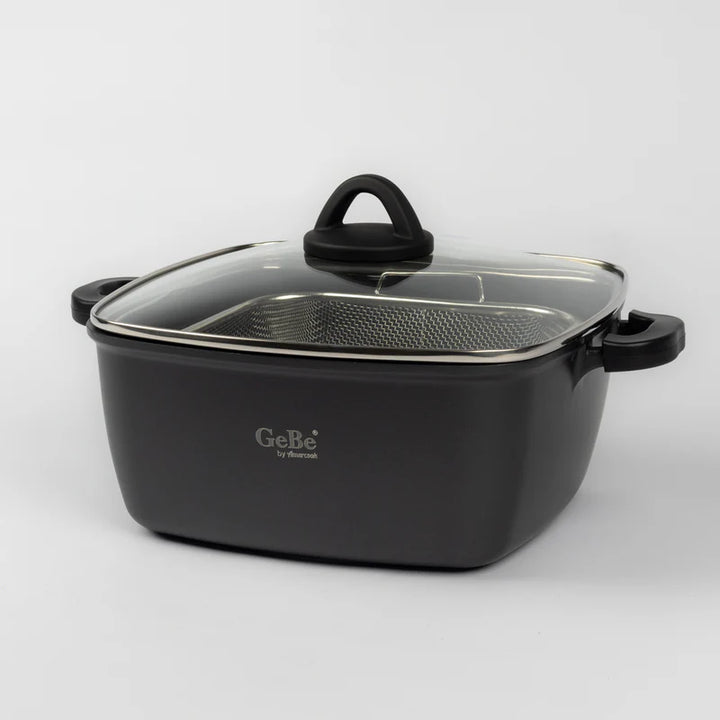 GeBe VENUS FRYER POT W/LID & FRYING BASKET 28x28cm