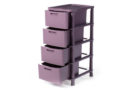 Family Rattan 4 Storage Drawers
