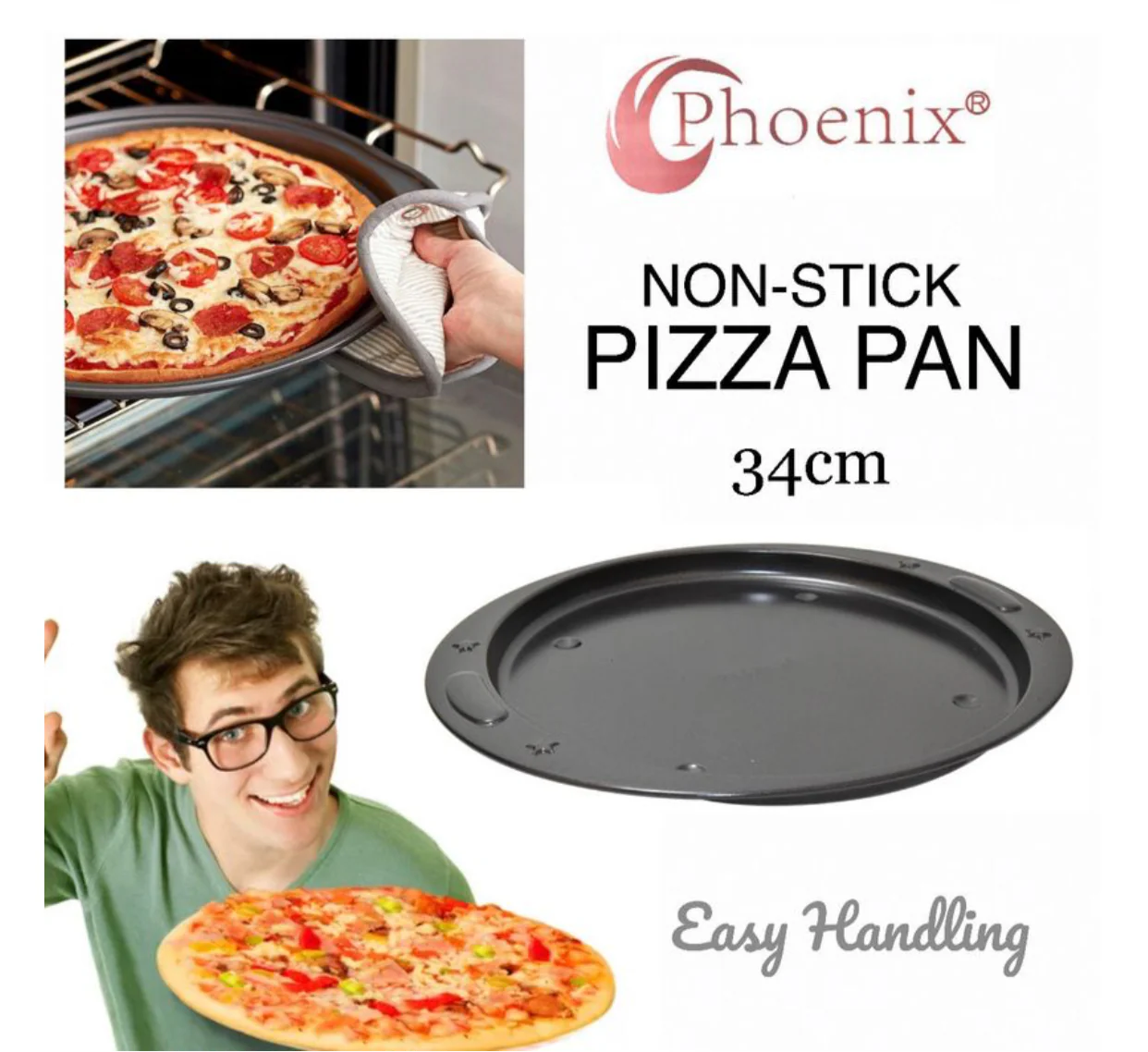 Phoenix , 34 CM Non-Stick Pizza Tray