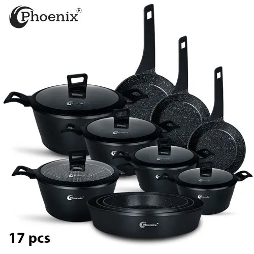 Phoenix , 17 Pcs Modern Cookware Set