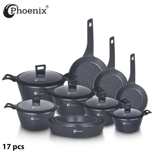 Phoenix , 17 Pcs Modern Cookware Set