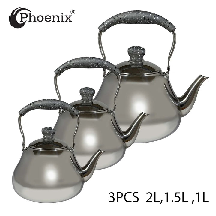 Phoenix, Set 3 Pcs Stainless Steel Tea Kettle