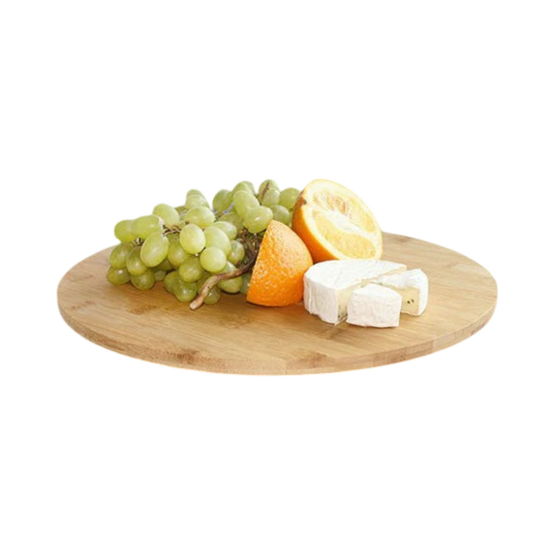 Phoenix Bamboo Lazy Susan Rotating Serving Tray Platter