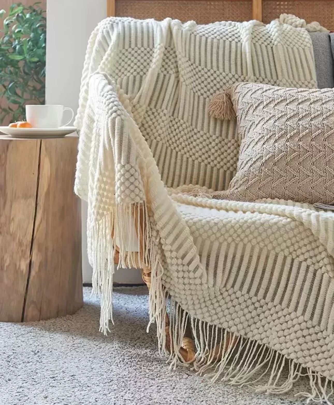 Sofa Throw Blanket Tassels Design Shawl Blanket 130x200