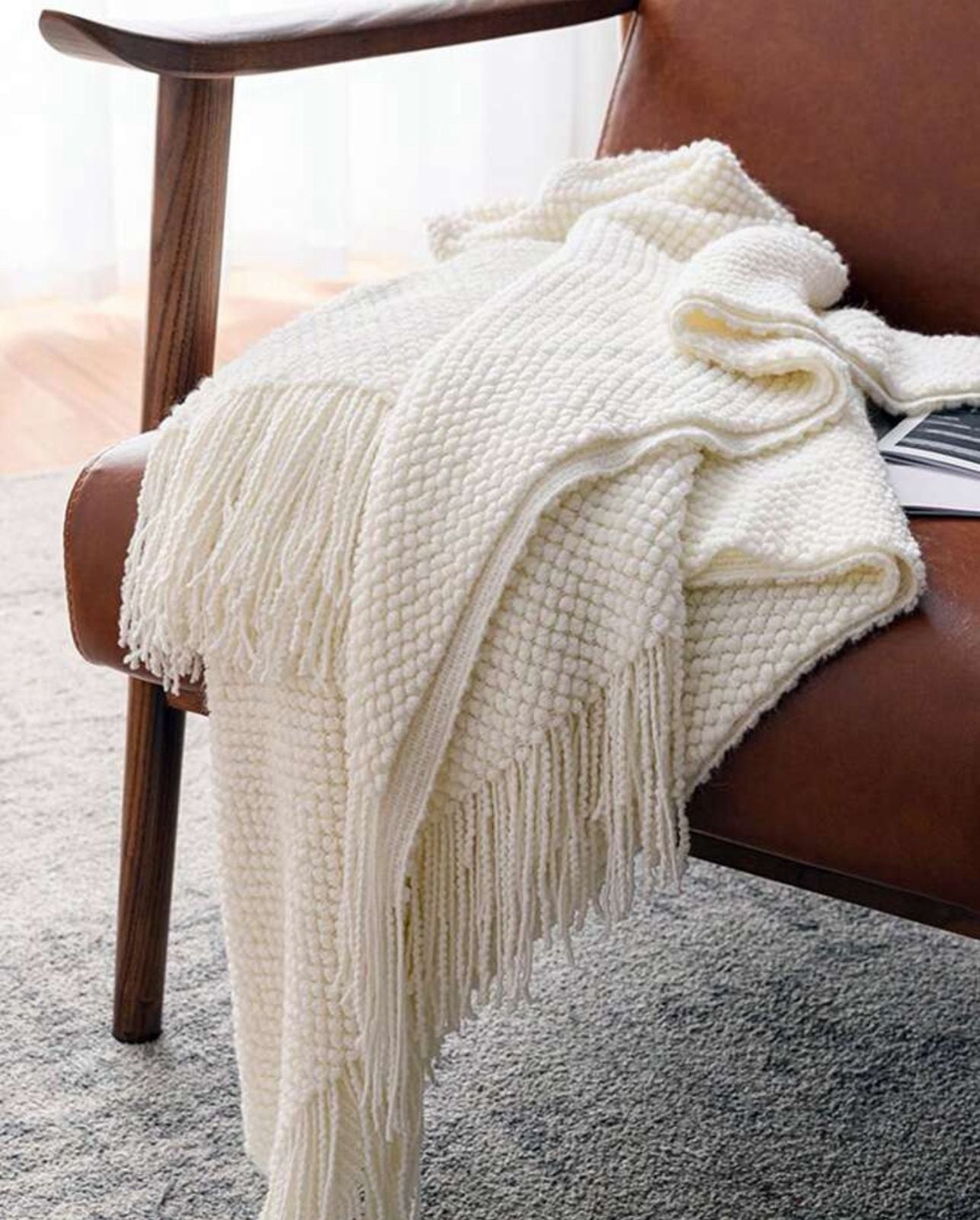 Sofa Throw Blanket Tassels Design Shawl Blanket 130x200