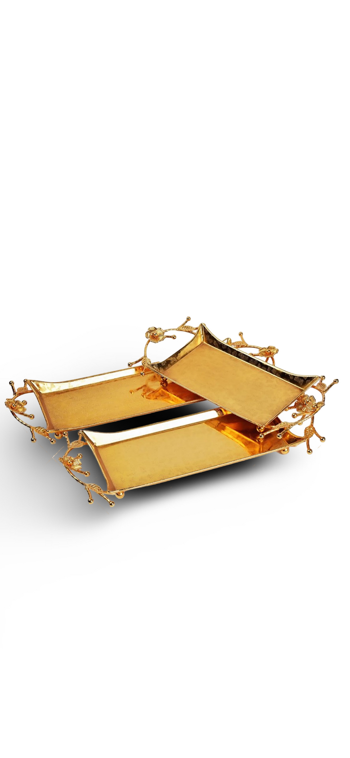 Gold Trays 3Pcs