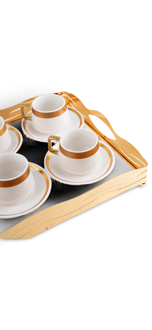 Coffee Cup Set And Tray