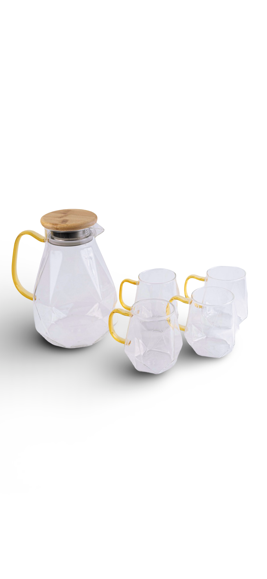 Glass Jug With 4Cups