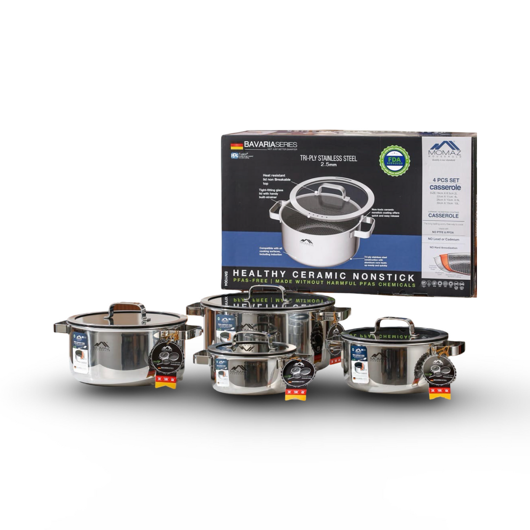 Momaz 8-Piece Stainless Steel Cookware Set