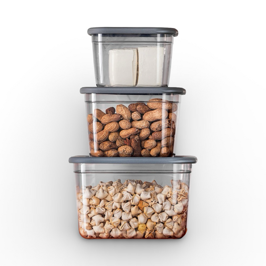 Momaz Rectangular Tupperware Set 3 Deep Silicone Lid Pieces