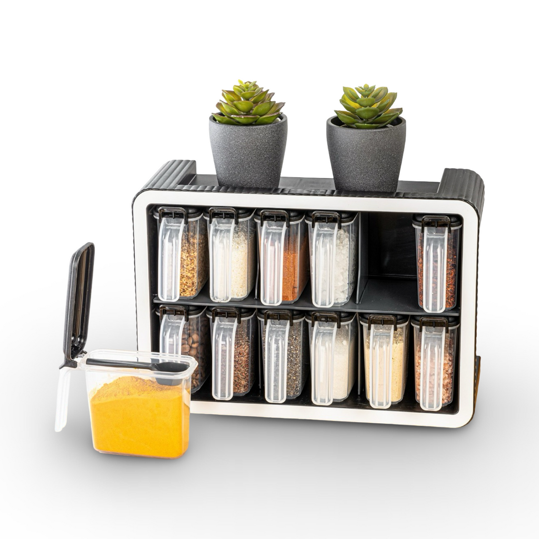 Momaz 12-Piece Plastic Spice Set