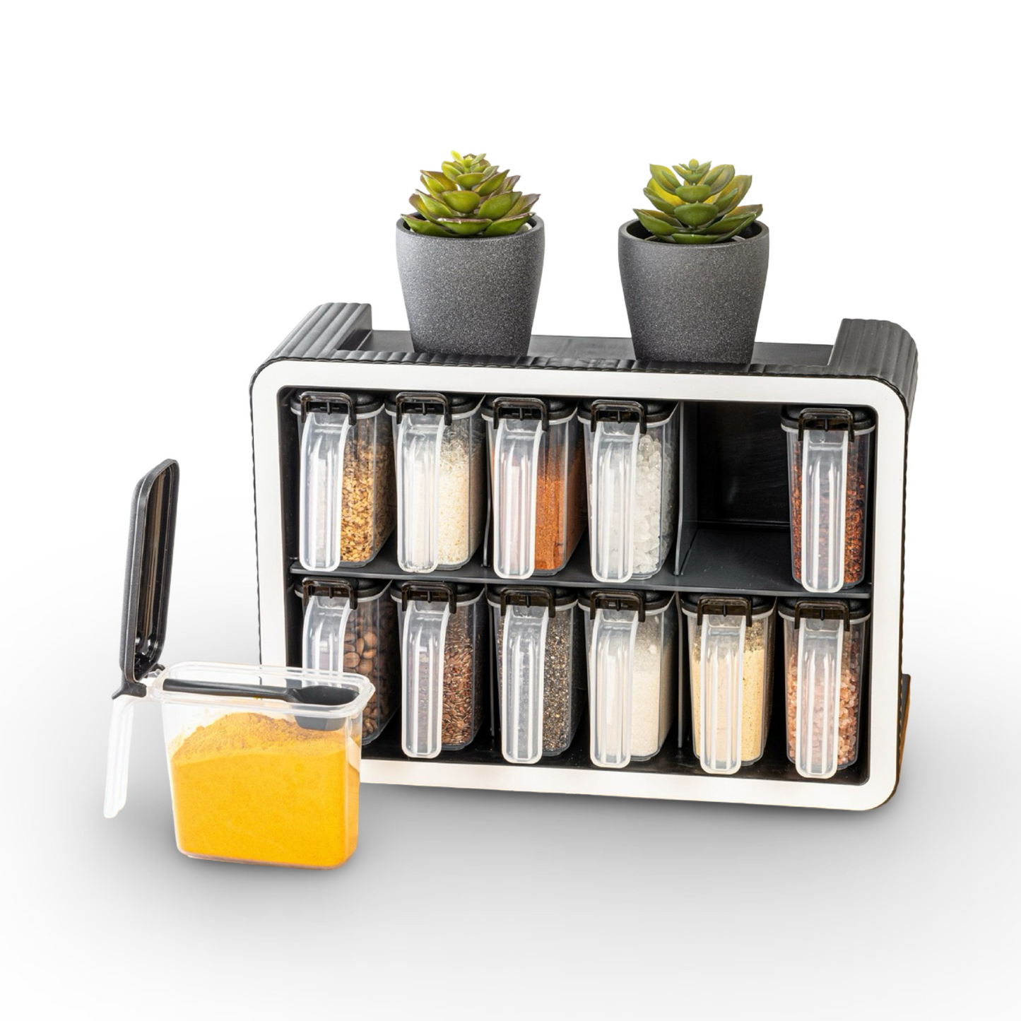 Momaz 12-Piece Plastic Spice Set