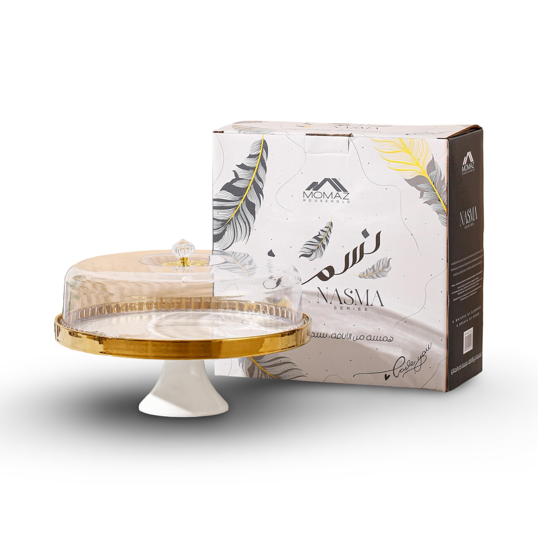 Momaz Golden dessert fire on a stand