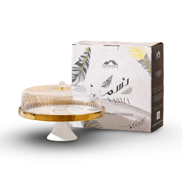 Momaz Golden dessert fire on a stand