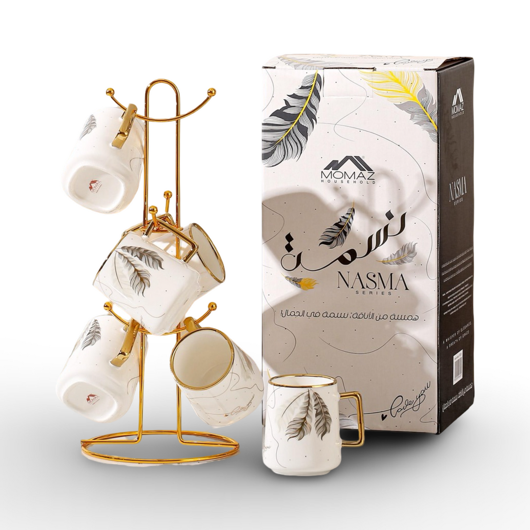 Momaz Mug Set With Stand 6PCS