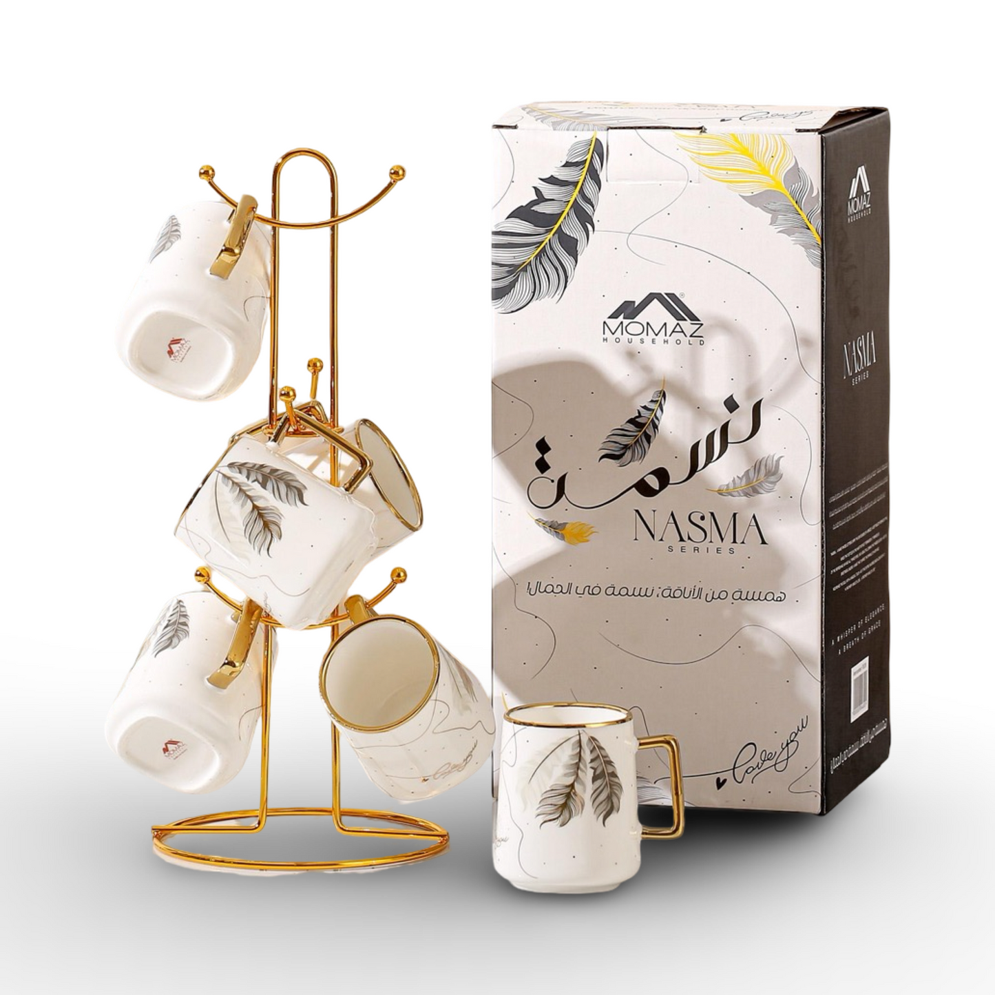 Momaz Mug Set With Stand 6PCS