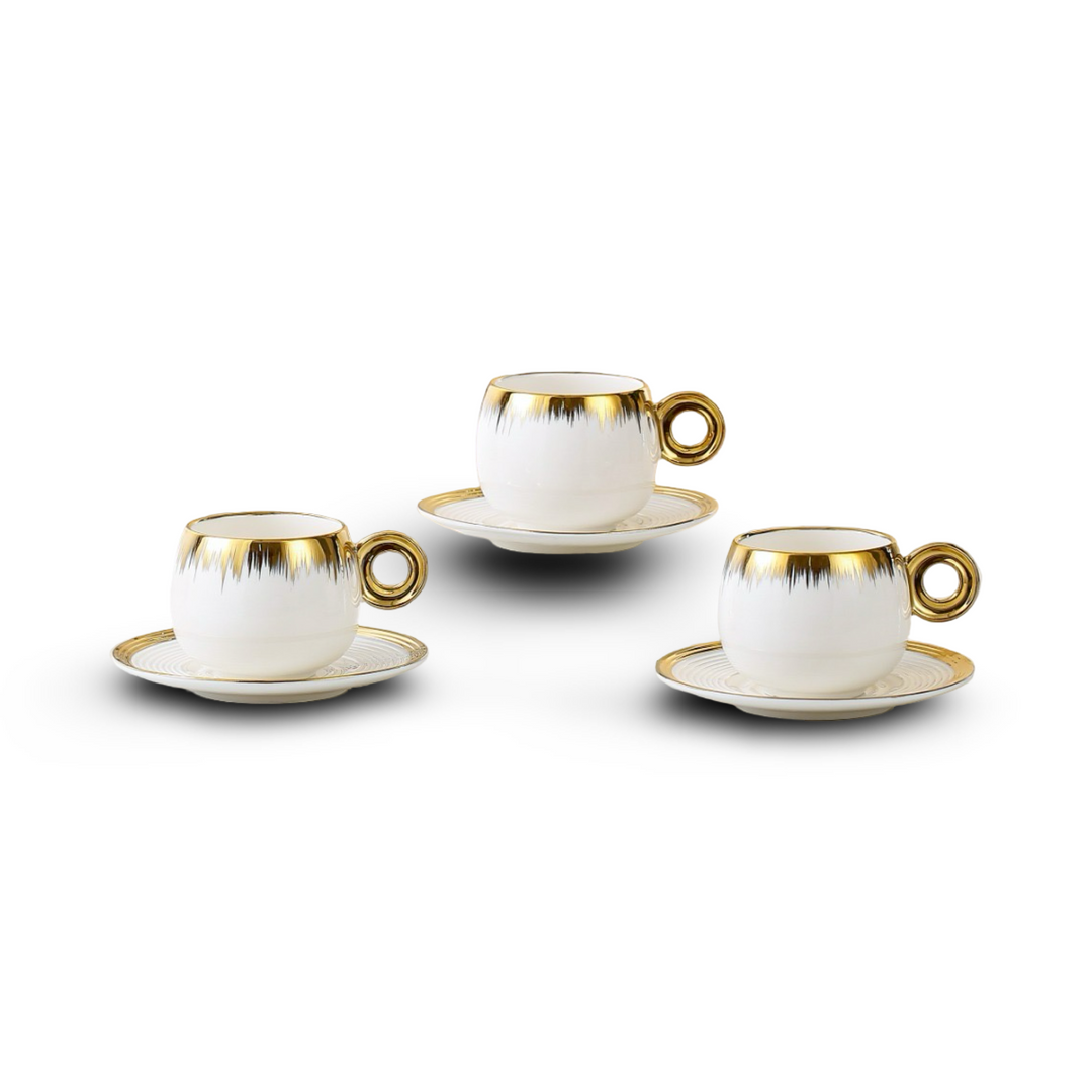 Momaz Coffee Cups with saucer 12Pcs