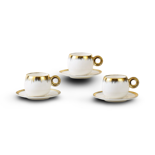 Momaz Coffee Cups with saucer 12Pcs