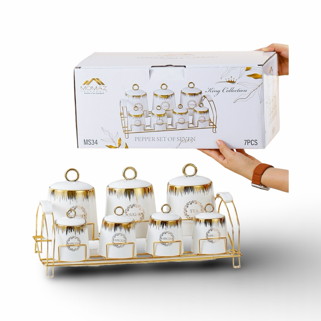 Momaz Porcelain Spice Set 7 Pieces