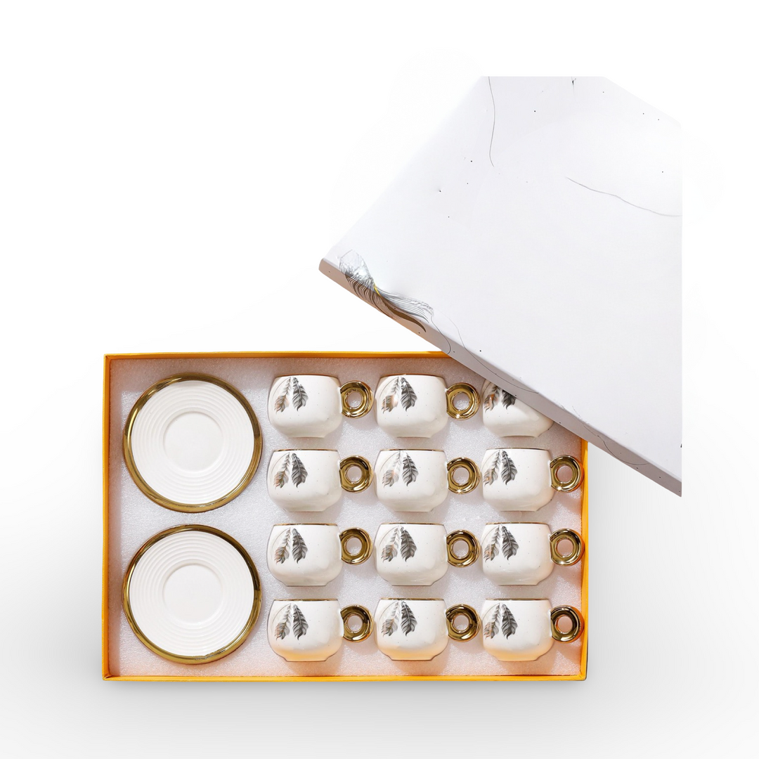 Momaz Coffee Cups With Saucer 12Pcs