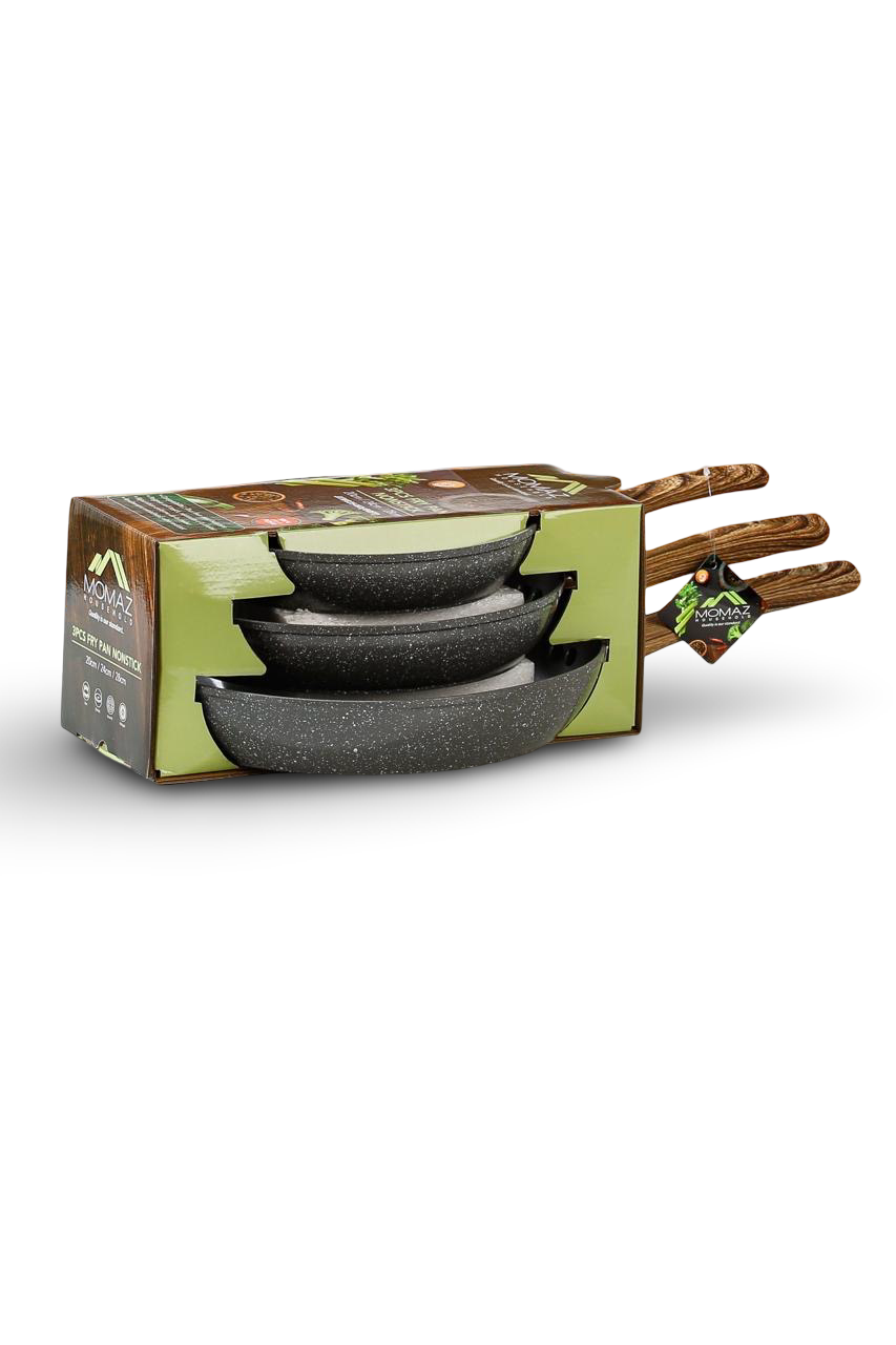 Momaz Granite Pan Set 20CM-24CM-28CM