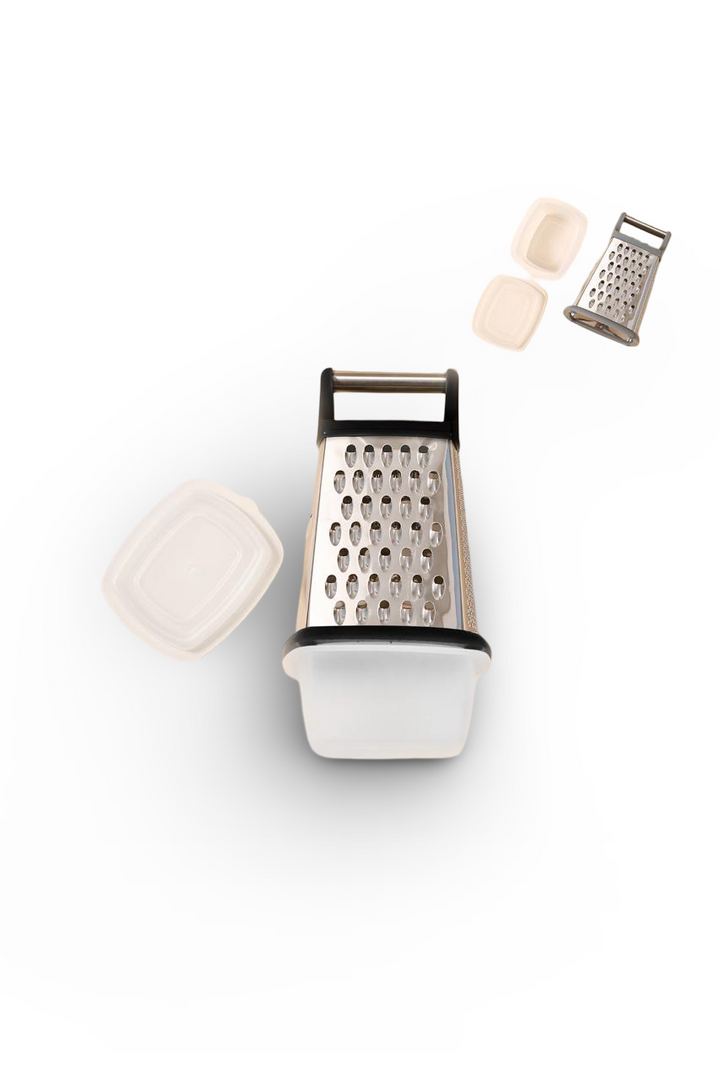 Momaz 4 Side Stainless Steel Box Gater With Tupperware