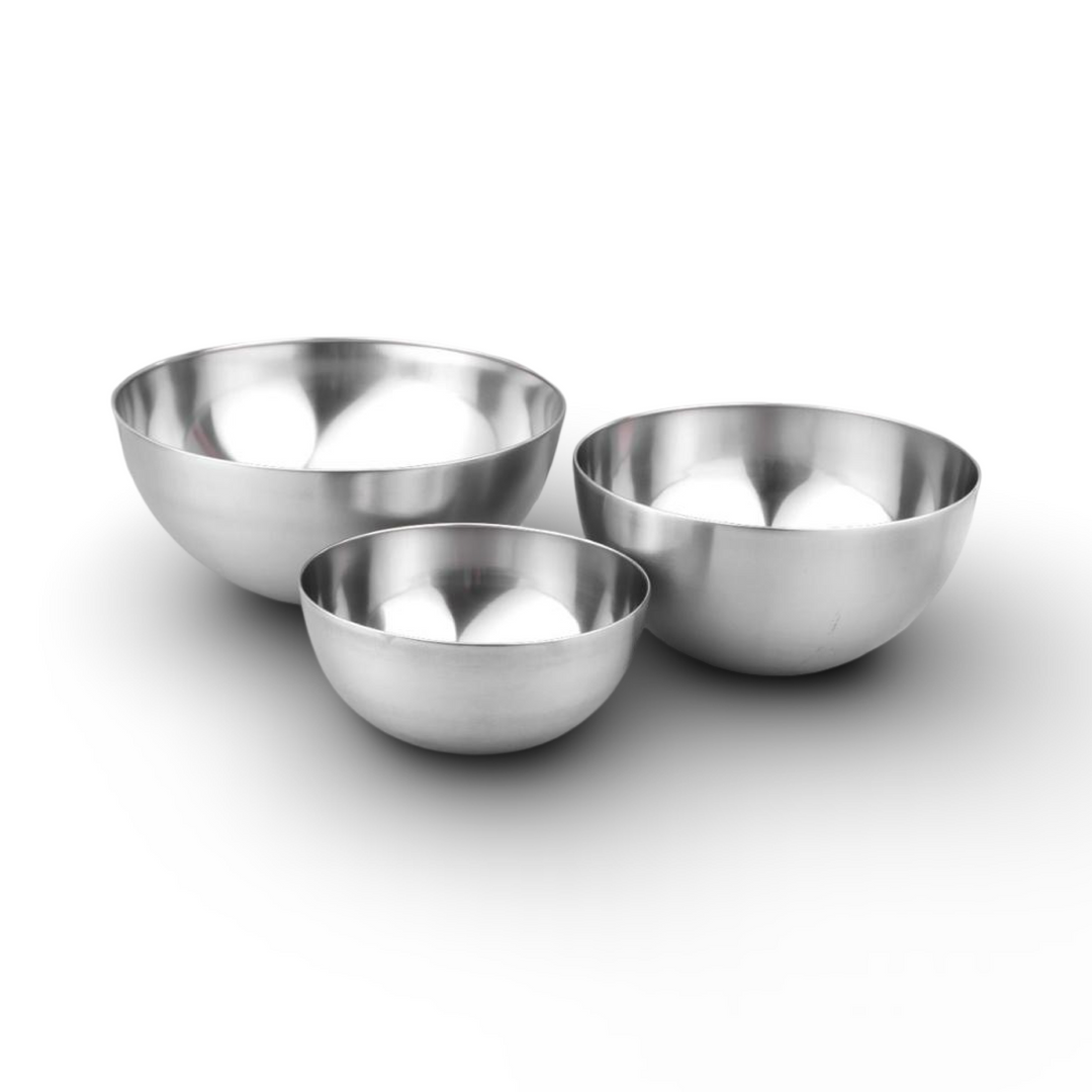 3-piece Stainless Steel Bowl Set