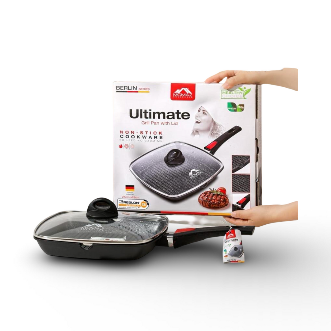 Momaz Grill Pan With Lid 28Cm