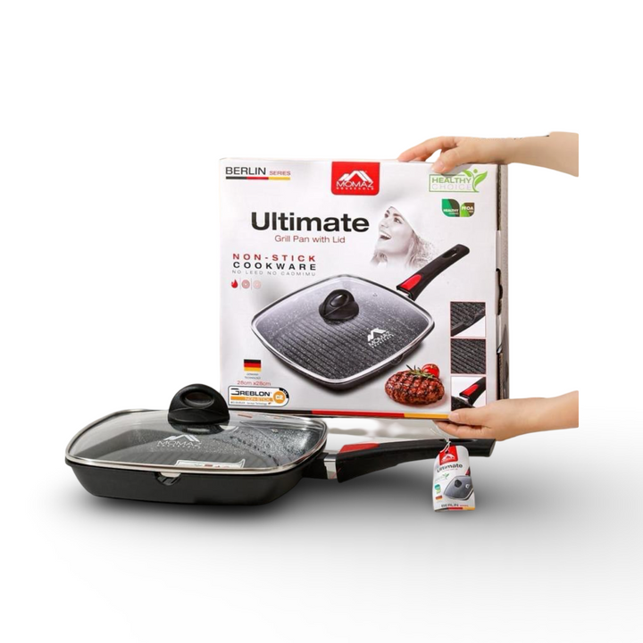 Momaz Grill Pan With Lid 28Cm